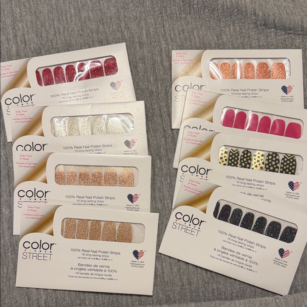 Color Street Glitter and Patterned Nail Strips Collection